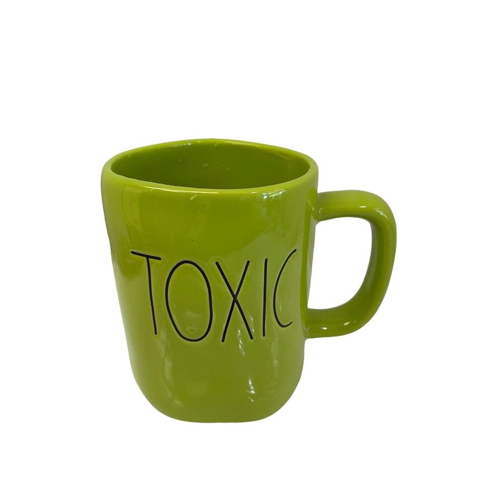 RAE Dunn Artisan Collection‎ Green Toxic Halloween Mug Cup 3"W 5"H
